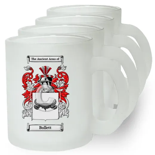 Bullett Set of 4 Frosted Glass Mugs