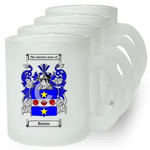 Butner Set of 4 Frosted Glass Mugs