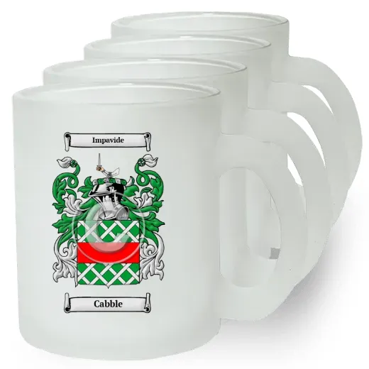 Cabble Set of 4 Frosted Glass Mugs
