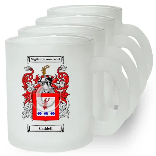 Caddell Set of 4 Frosted Glass Mugs