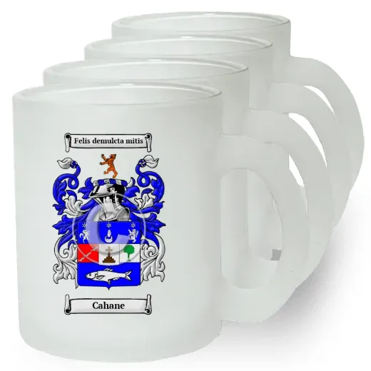 Cahane Set of 4 Frosted Glass Mugs