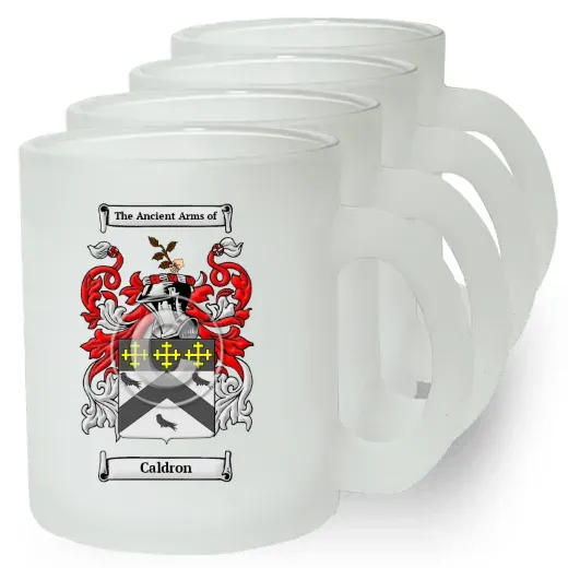 Caldron Set of 4 Frosted Glass Mugs