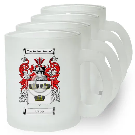 Capp Set of 4 Frosted Glass Mugs