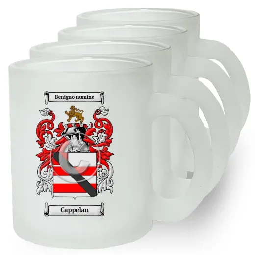 Cappelan Set of 4 Frosted Glass Mugs