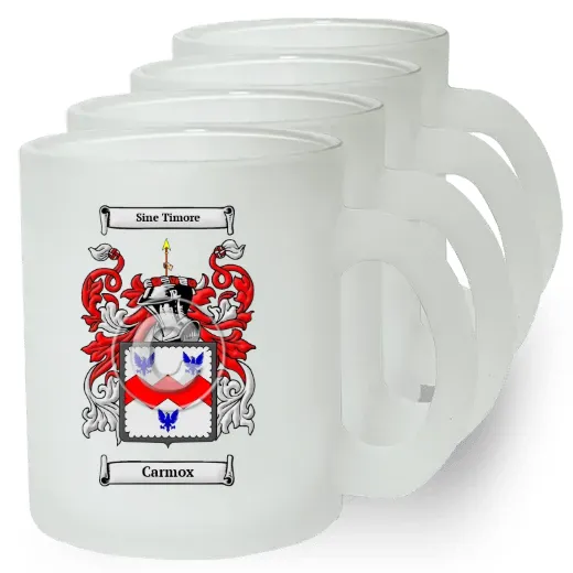 Carmox Set of 4 Frosted Glass Mugs