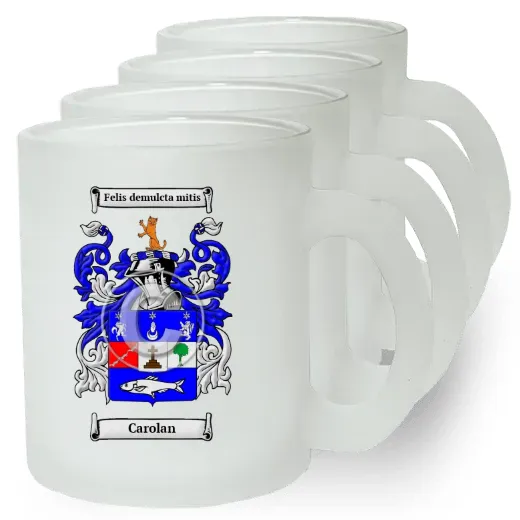 Carolan Set of 4 Frosted Glass Mugs
