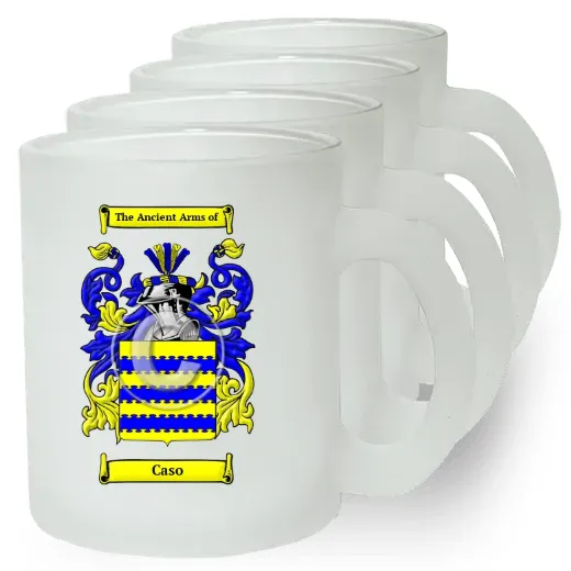 Caso Set of 4 Frosted Glass Mugs
