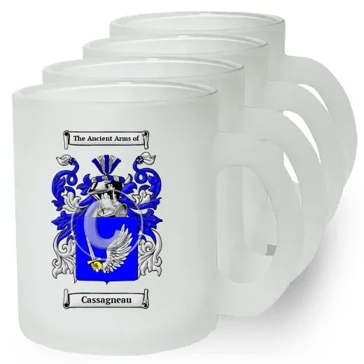 Cassagneau Set of 4 Frosted Glass Mugs