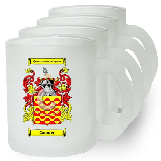 Caunter Set of 4 Frosted Glass Mugs