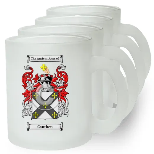 Cauthen Set of 4 Frosted Glass Mugs