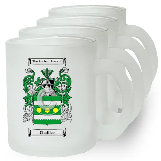 Challice Set of 4 Frosted Glass Mugs