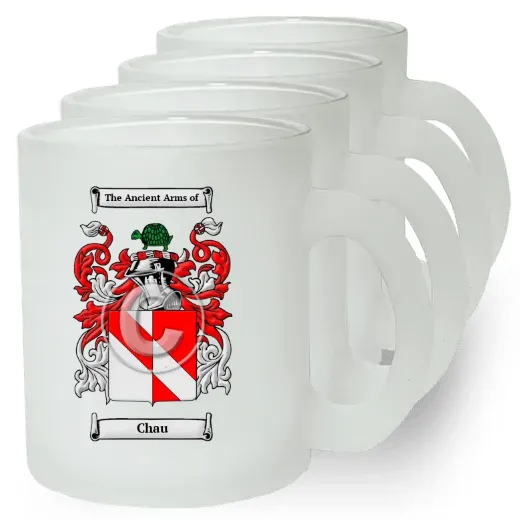 Chau Set of 4 Frosted Glass Mugs