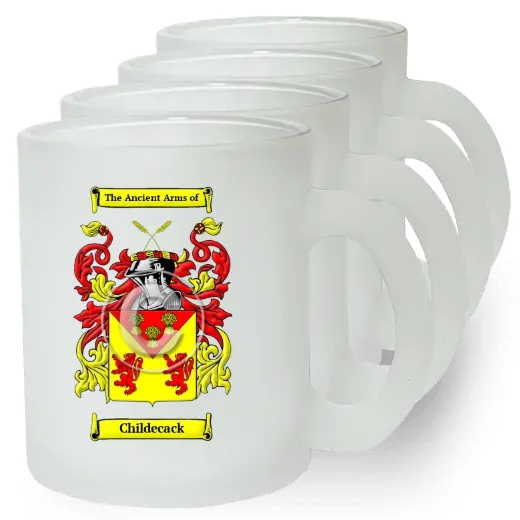 Childecack Set of 4 Frosted Glass Mugs