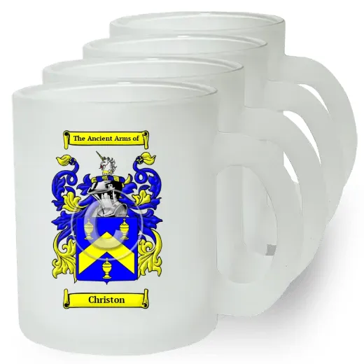 Christon Set of 4 Frosted Glass Mugs