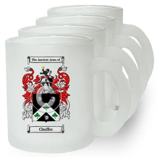 Chuffer Set of 4 Frosted Glass Mugs