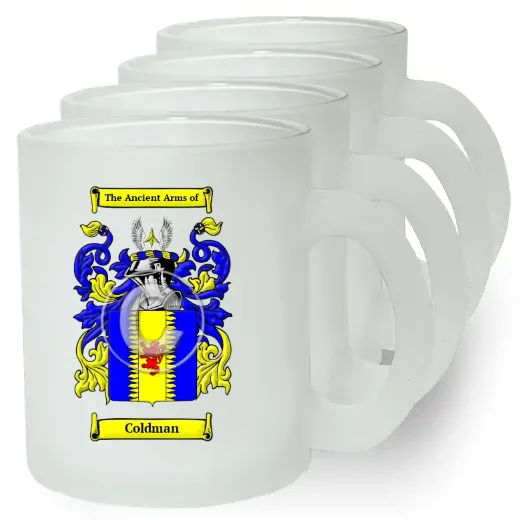 Coldman Set of 4 Frosted Glass Mugs