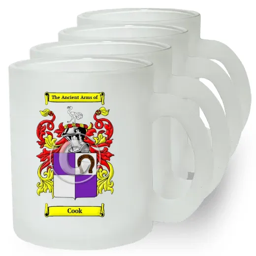 Cook Set of 4 Frosted Glass Mugs