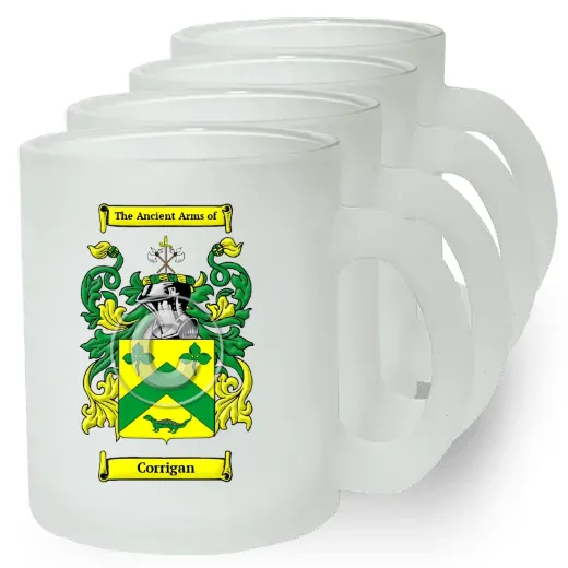 Corrigan Set of 4 Frosted Glass Mugs