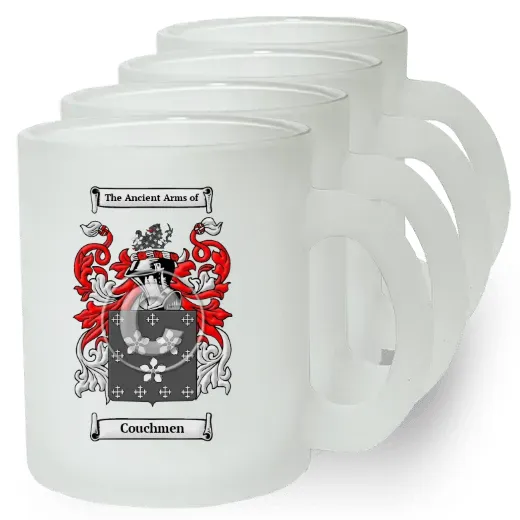 Couchmen Set of 4 Frosted Glass Mugs