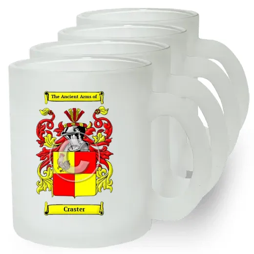 Craster Set of 4 Frosted Glass Mugs