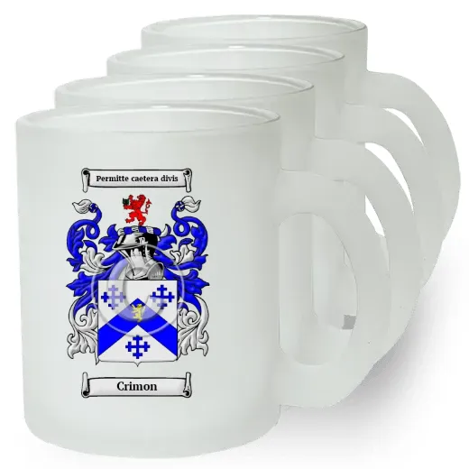 Crimon Set of 4 Frosted Glass Mugs