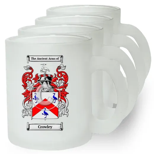 Crowley Set of 4 Frosted Glass Mugs