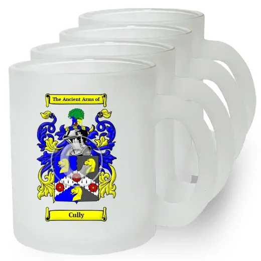 Cully Set of 4 Frosted Glass Mugs