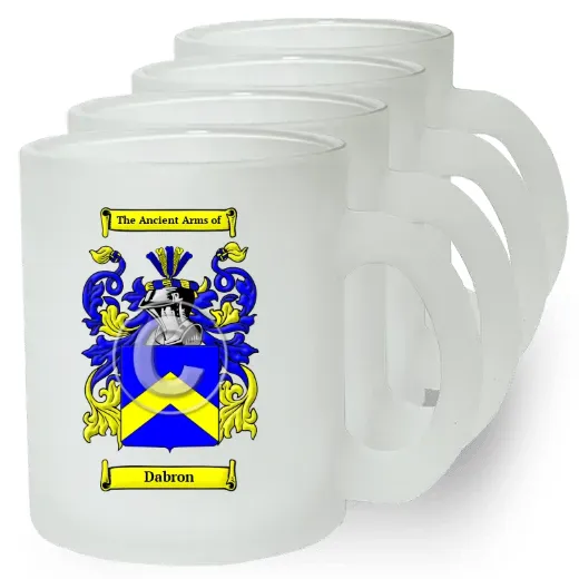 Dabron Set of 4 Frosted Glass Mugs