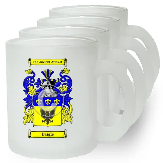 Daigle Set of 4 Frosted Glass Mugs