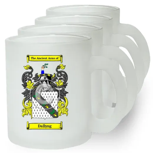 Dallyng Set of 4 Frosted Glass Mugs