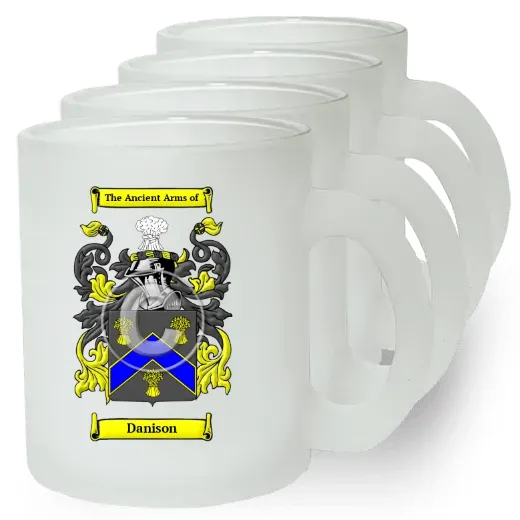 Danison Set of 4 Frosted Glass Mugs