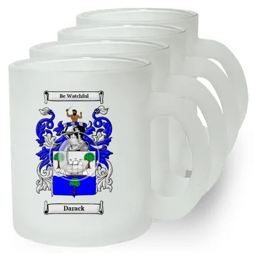 Darack Set of 4 Frosted Glass Mugs