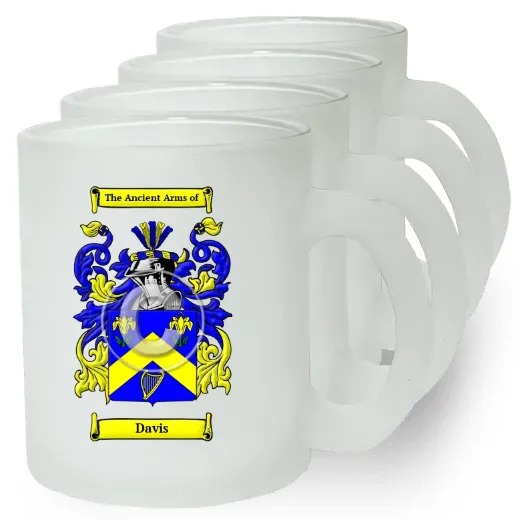 Davis Set of 4 Frosted Glass Mugs