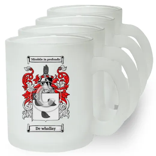De whallay Set of 4 Frosted Glass Mugs