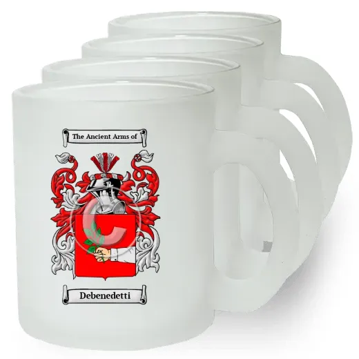 Debenedetti Set of 4 Frosted Glass Mugs
