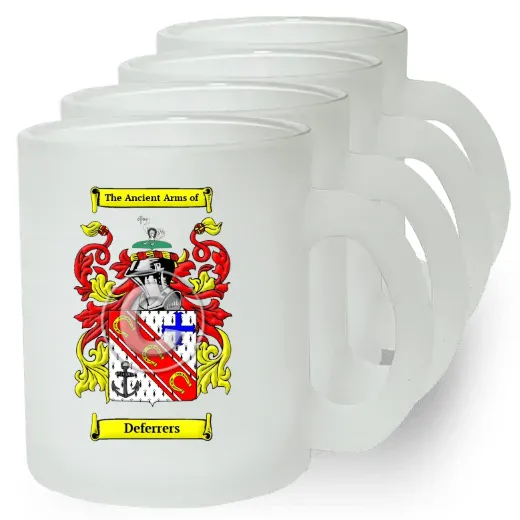 Deferrers Set of 4 Frosted Glass Mugs