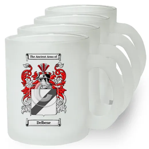 Delbene Set of 4 Frosted Glass Mugs