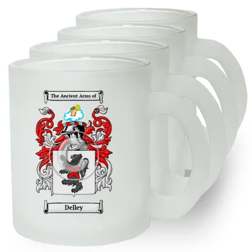 Delley Set of 4 Frosted Glass Mugs