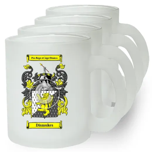 Dismukes Set of 4 Frosted Glass Mugs