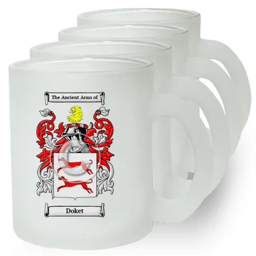 Doket Set of 4 Frosted Glass Mugs