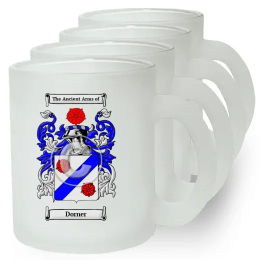 Dorner Set of 4 Frosted Glass Mugs