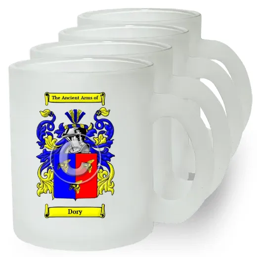 Dory Set of 4 Frosted Glass Mugs