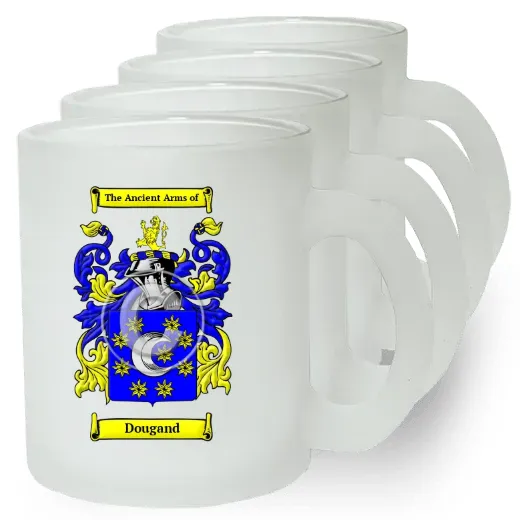 Dougand Set of 4 Frosted Glass Mugs