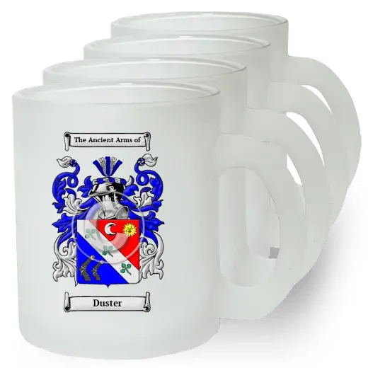 Duster Set of 4 Frosted Glass Mugs