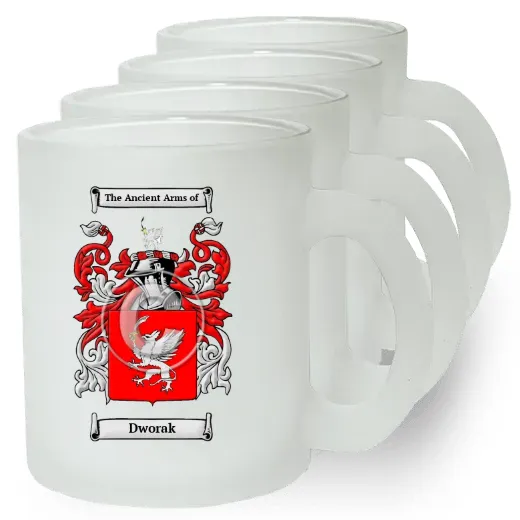 Dworak Set of 4 Frosted Glass Mugs