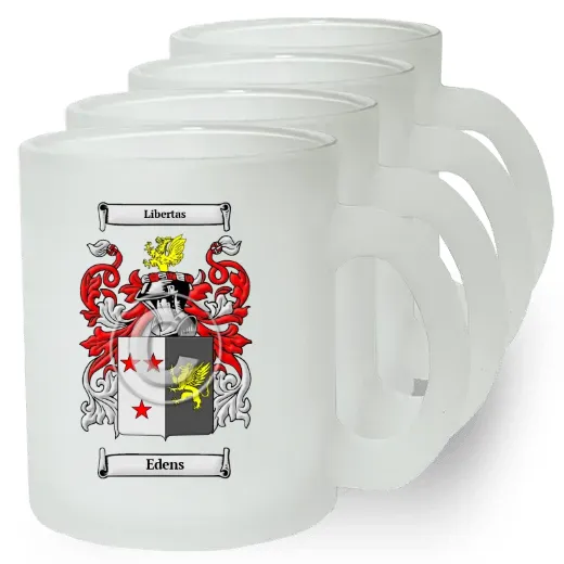 Edens Set of 4 Frosted Glass Mugs