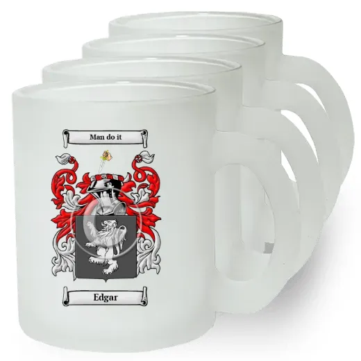 Edgar Set of 4 Frosted Glass Mugs
