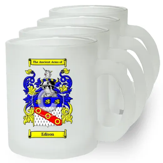 Edison Set of 4 Frosted Glass Mugs