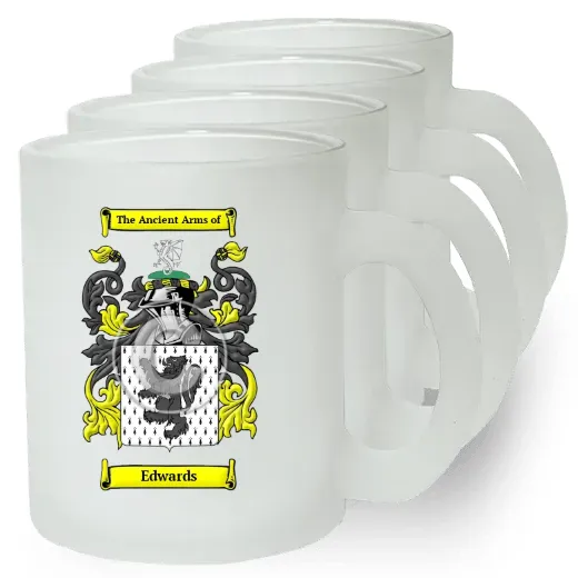 Edwards Set of 4 Frosted Glass Mugs