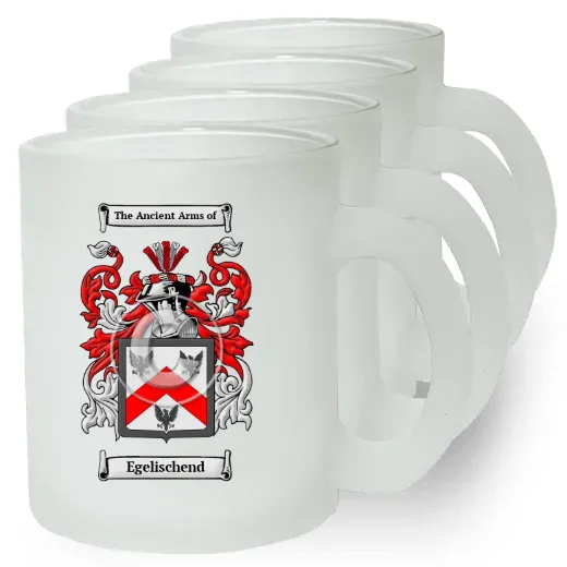 Egelischend Set of 4 Frosted Glass Mugs